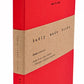 Side View of Badly Made Books A5 Red Notebook with Blank Pages