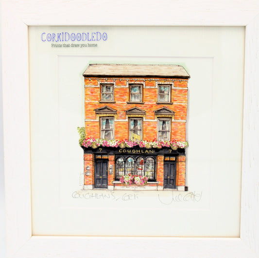 Corkidoodledo Coughlans Pub Small Framed Print