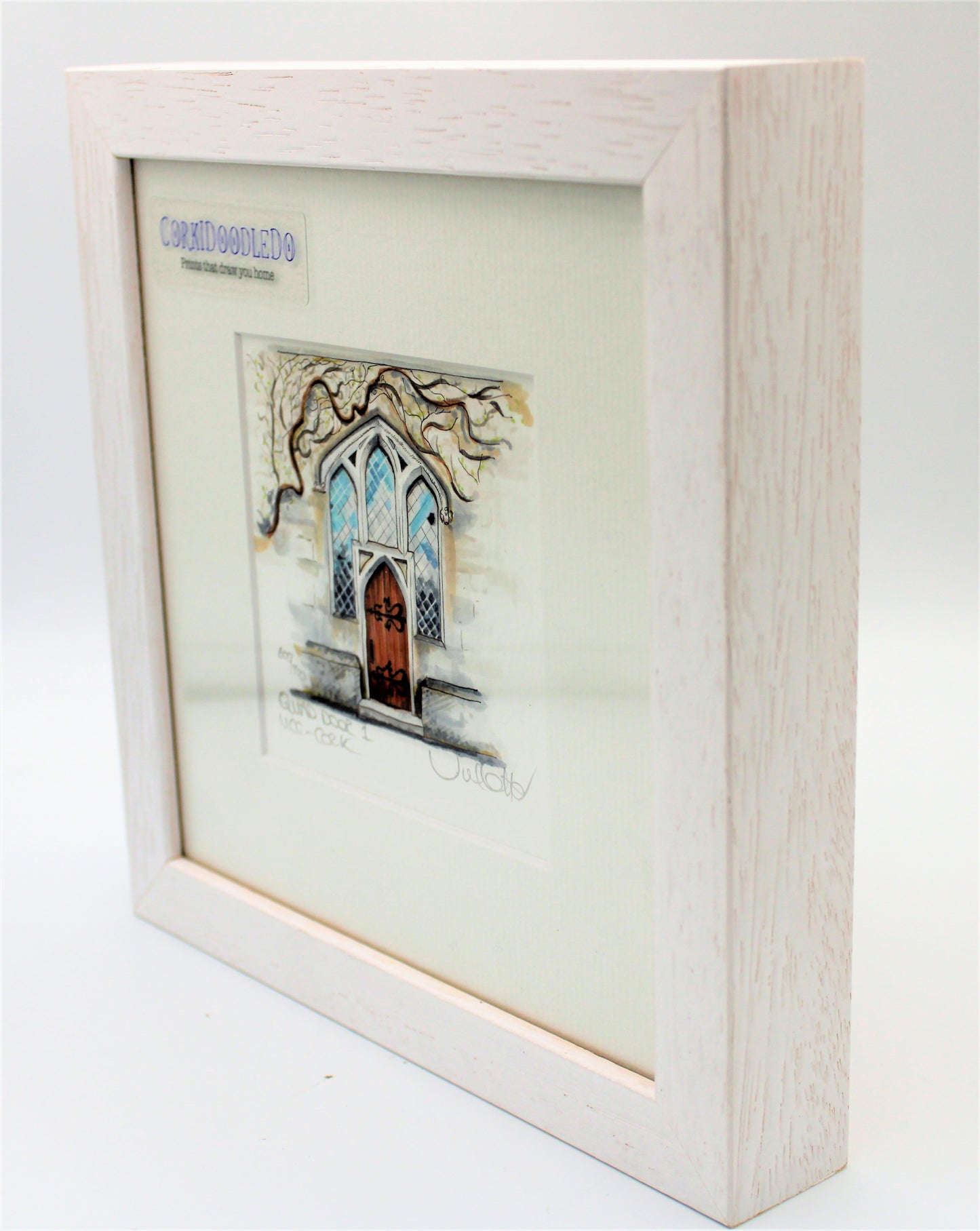Side View of Small Framed Print of Quad Door I by Corkidoodledo