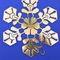 Close up detail of Brass Snowflake Decoration