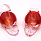Back view of Pair of Glass Robin Redbreasts by the Irish Handmade Glass Company