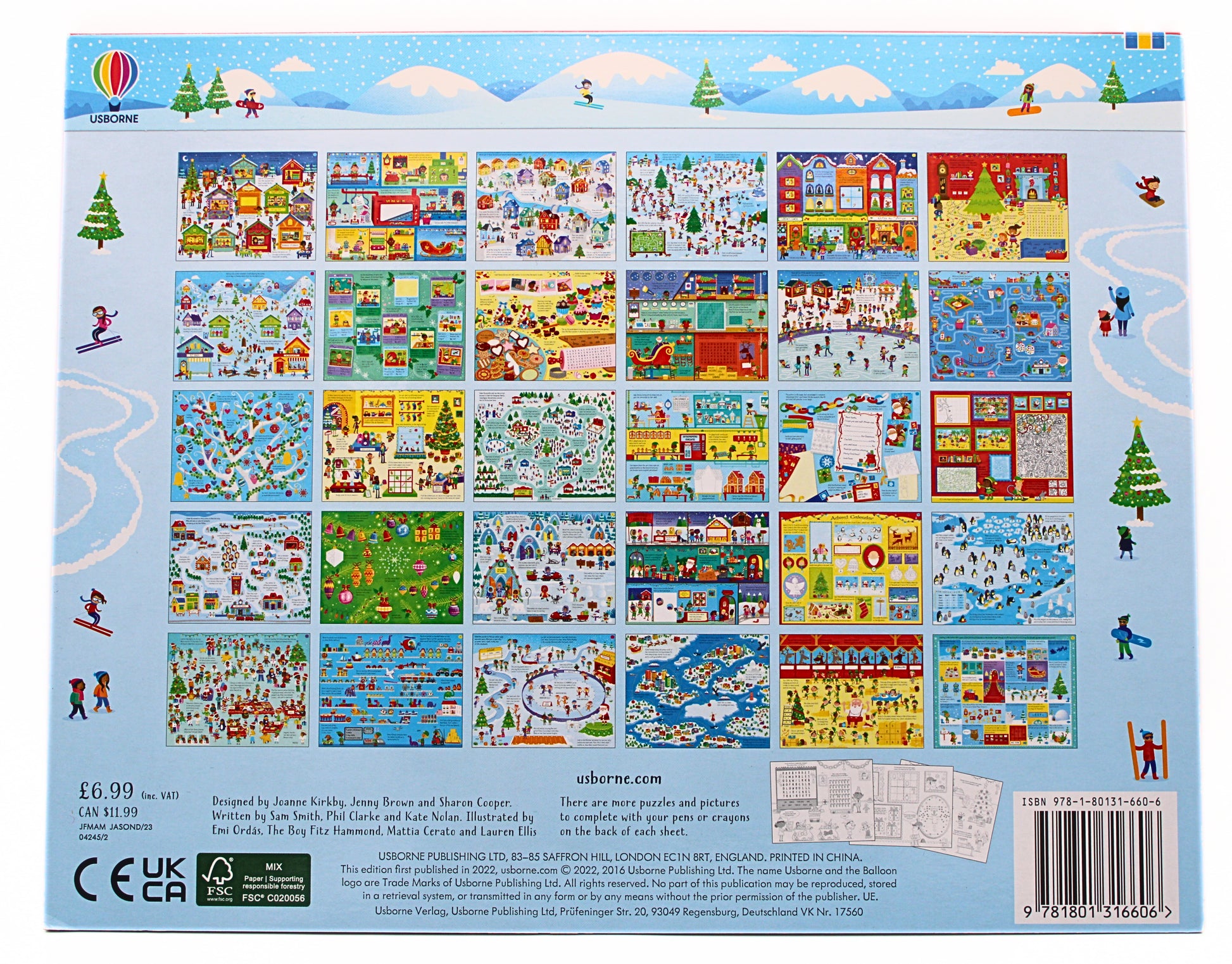 Back Cover of Christmas Activities Book