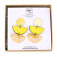 Shock of Grey Jenny Fan Earrings in Yellow