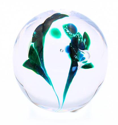 Seascape Mini Glass Paperweight by Jerpoint Glass Side View