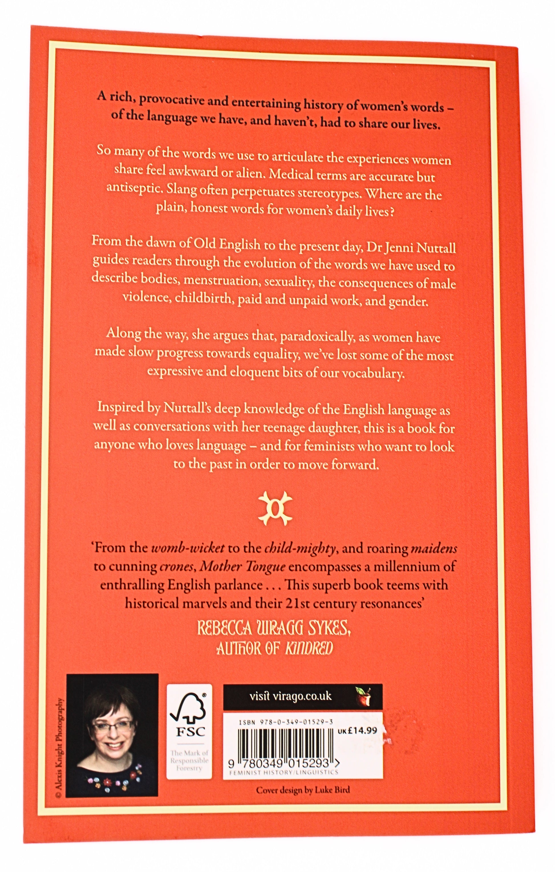 Back Cover of Mother Tongue: The Secret History of Women's Words Paperback Book