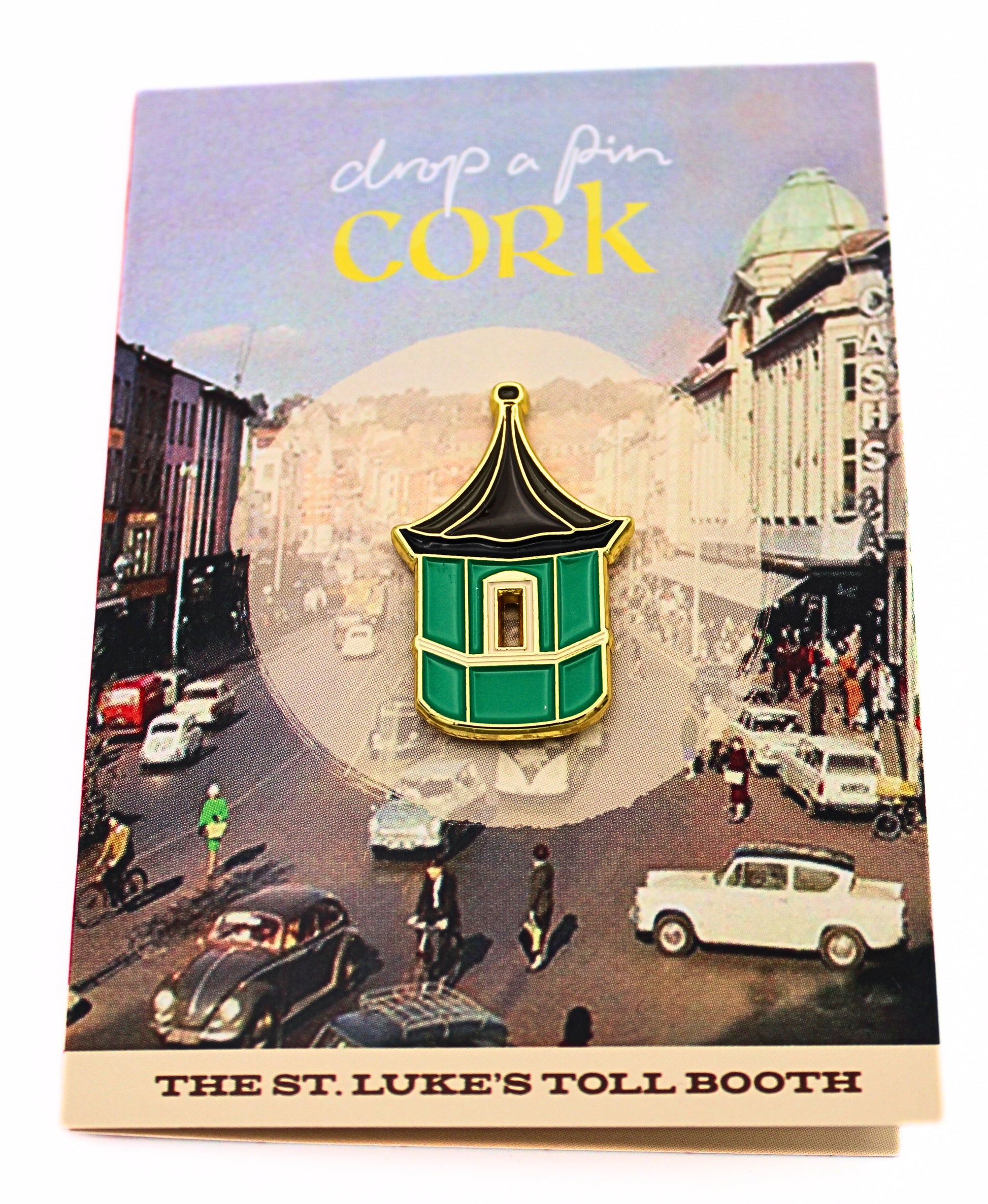 Mink Superstore St. Luke's Toll Booth Enamel Pin with Backing Card