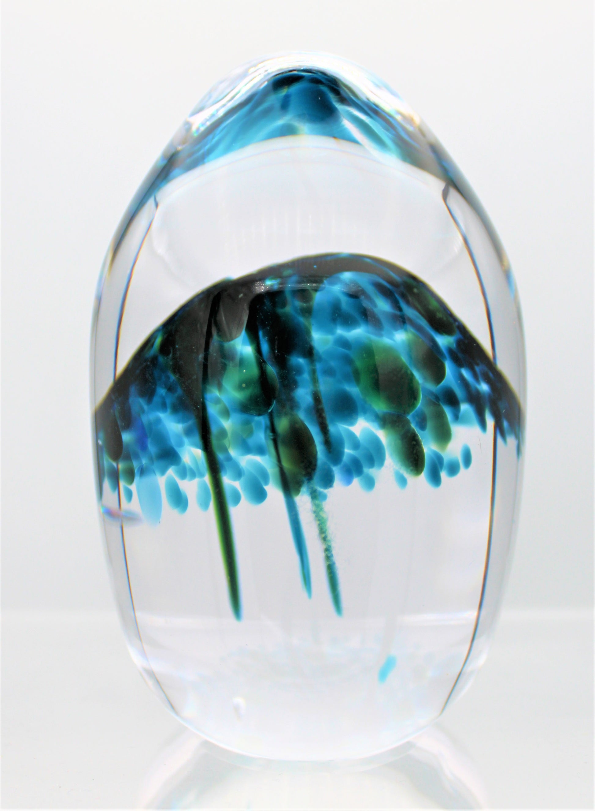 Seagrass Jellyfish paperweight - The Irish Handmade Glass Company