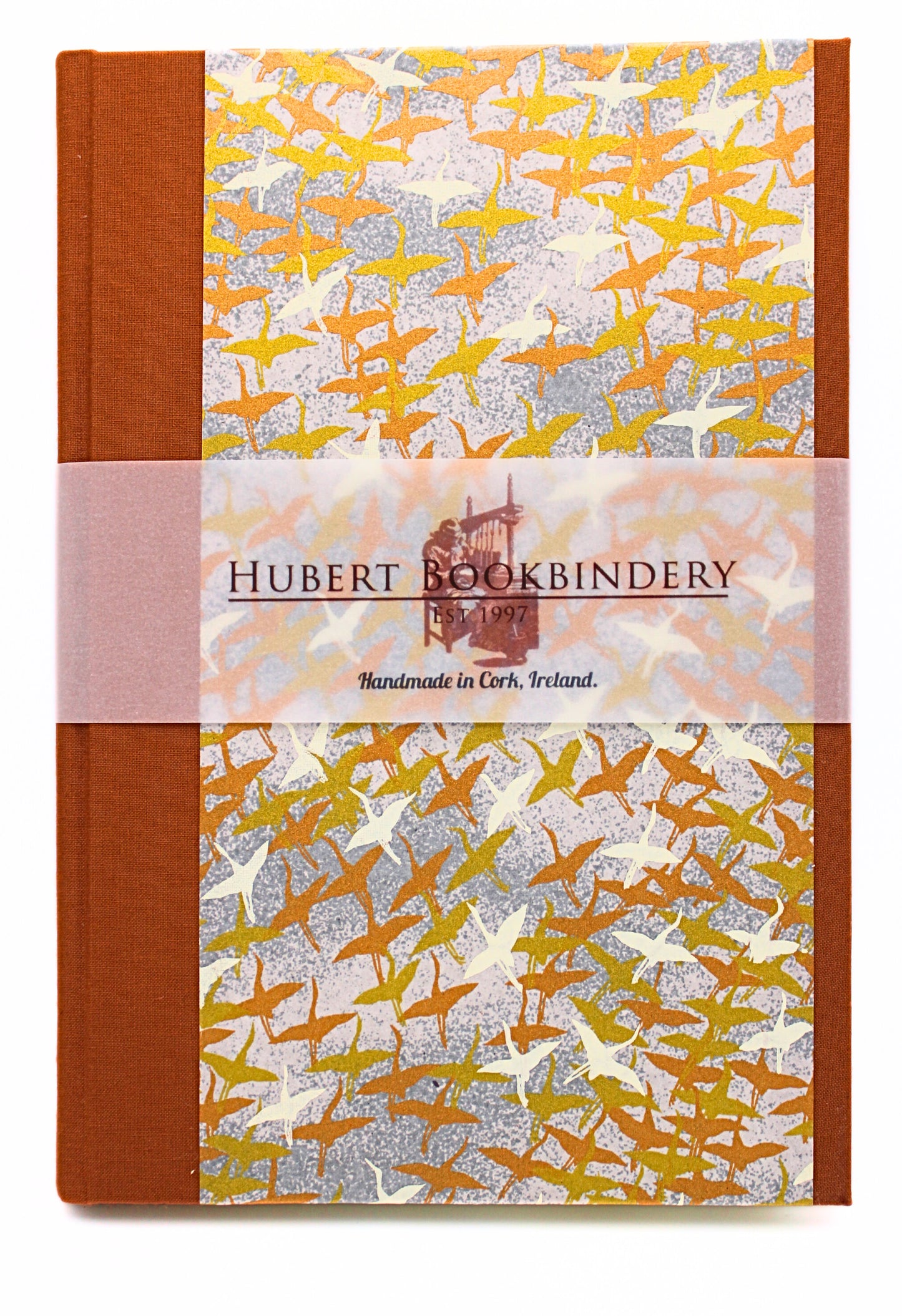 Hubert Bookbindery A5 Blank Notebook - Sunset Silhouettes Cover