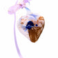 Elke Weston Glass Heart in Blue and Gold 