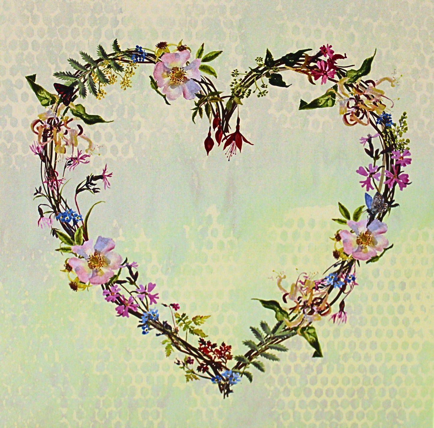 Heart Wildflowers Card