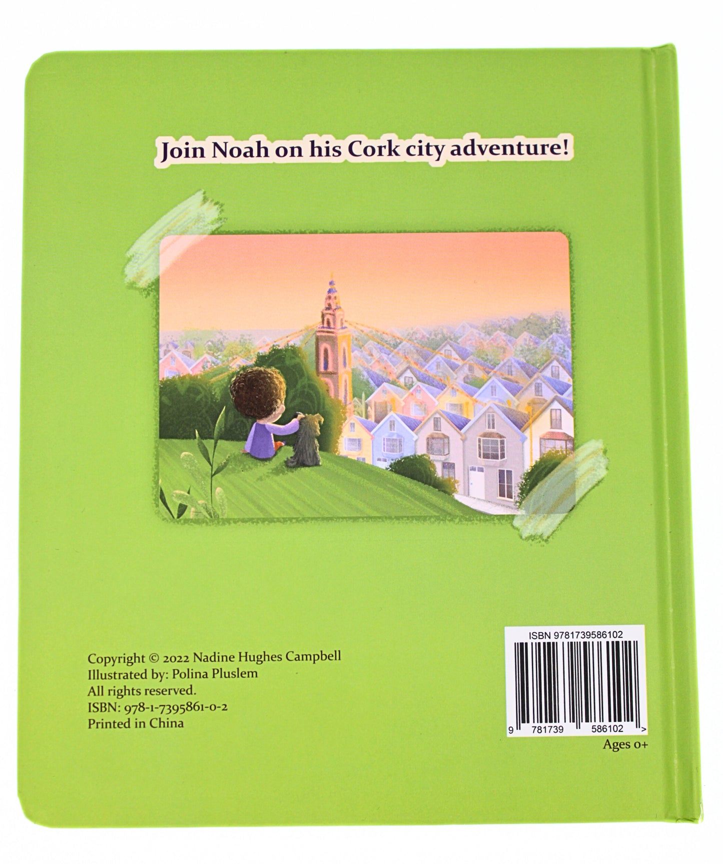 Back Cover of Noah's Cork Adventure Picture Book