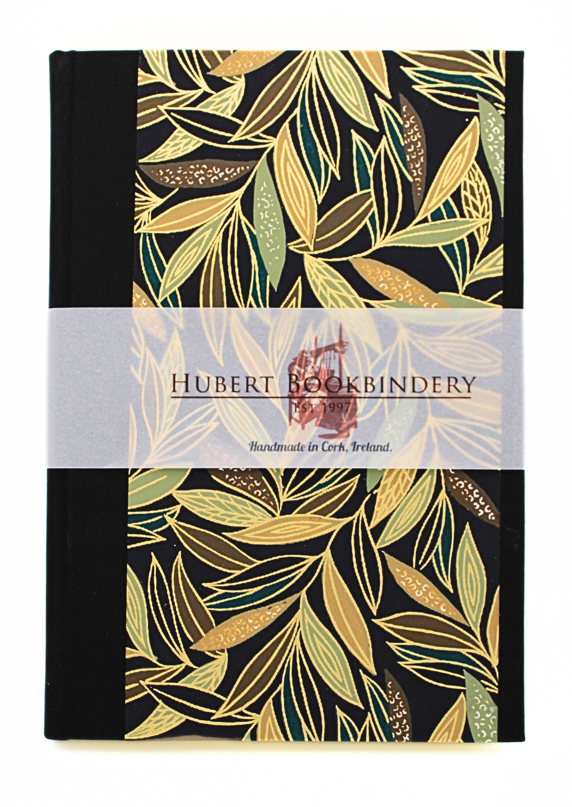 Hubert Bookbindery A5 Blank Notebook - Gilded Lead Cover