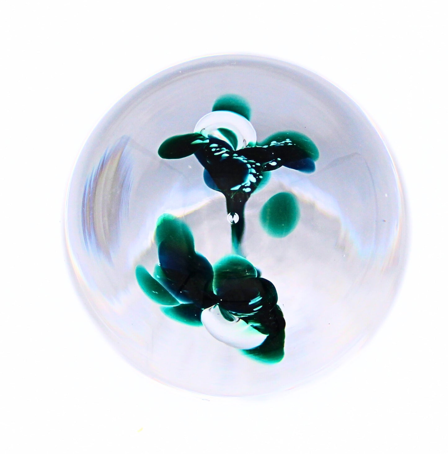 Seascape Mini Glass Paperweight by Jerpoint Glass Top View