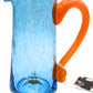 Jerpoint Glass Jug in Blue with Orange Handle
