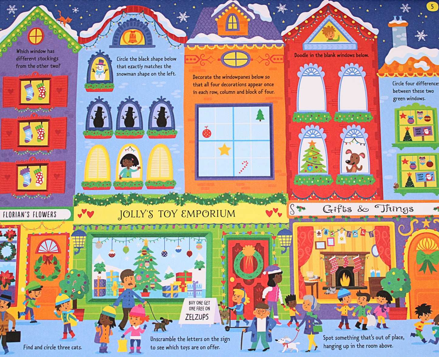 Page from Christmas Activities Book