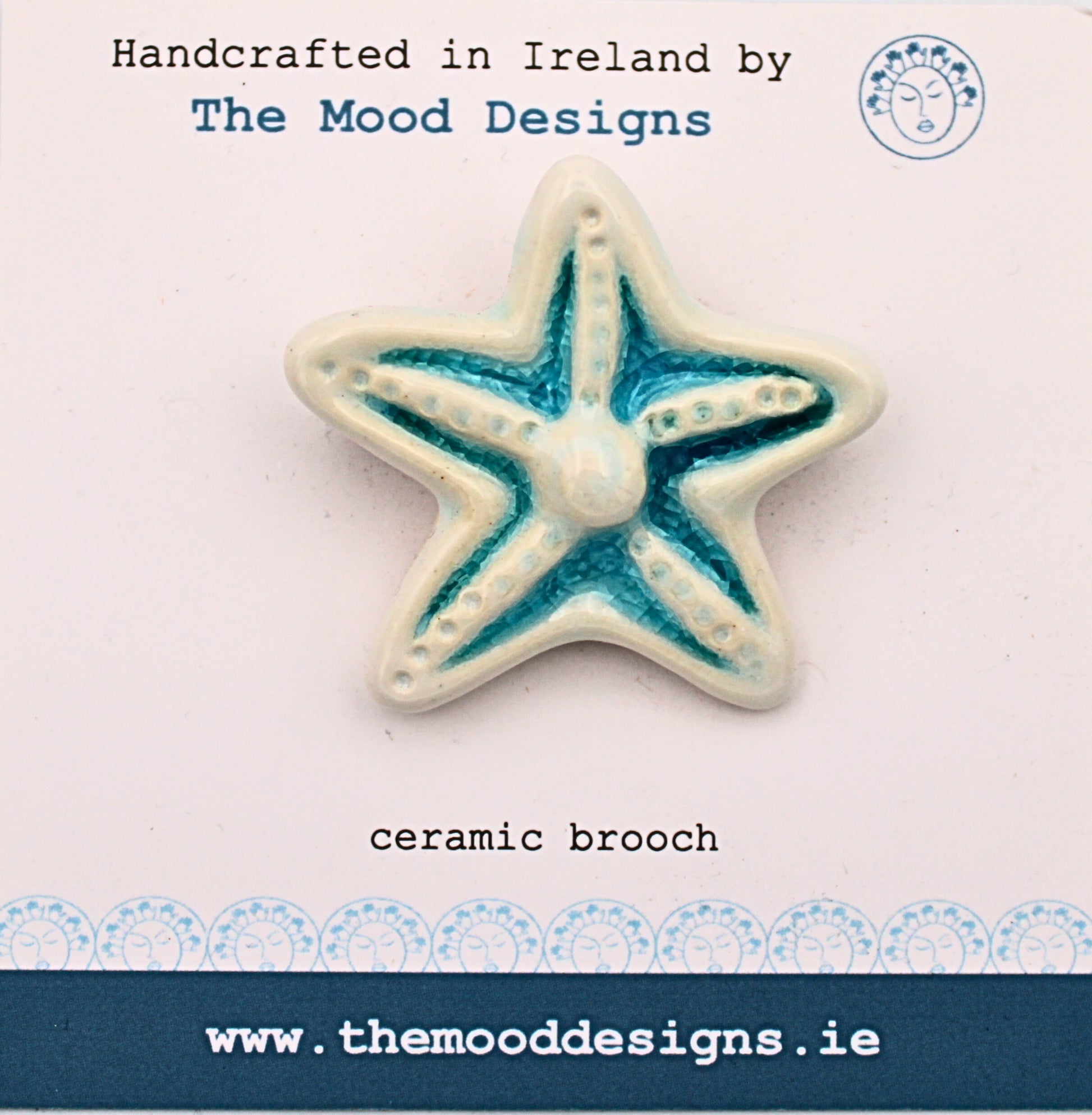 The Mood Designs Ceramic Brooch- Starfish Design