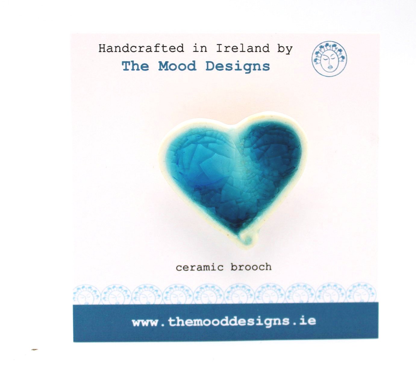 The Mood Designs Ceramic Brooch Heart Design