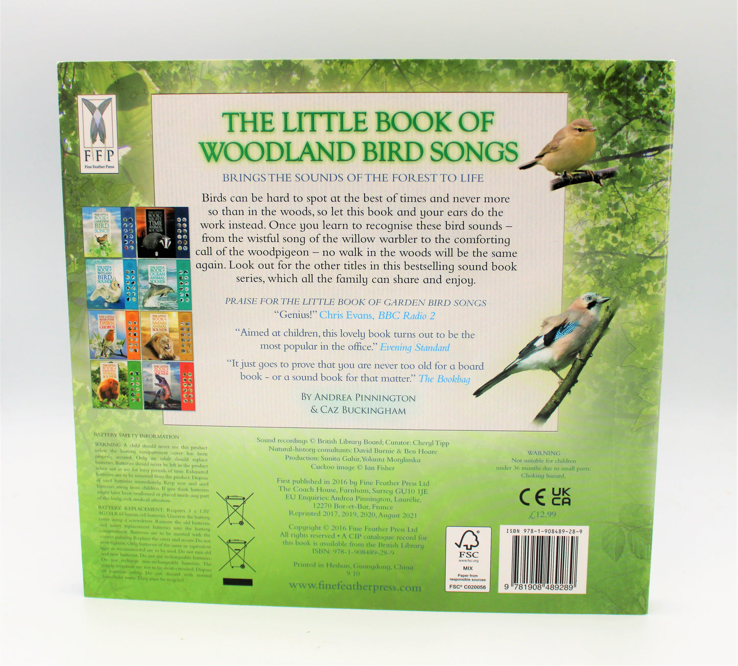 The Little Book of Woodland Bird Songs Back Cover