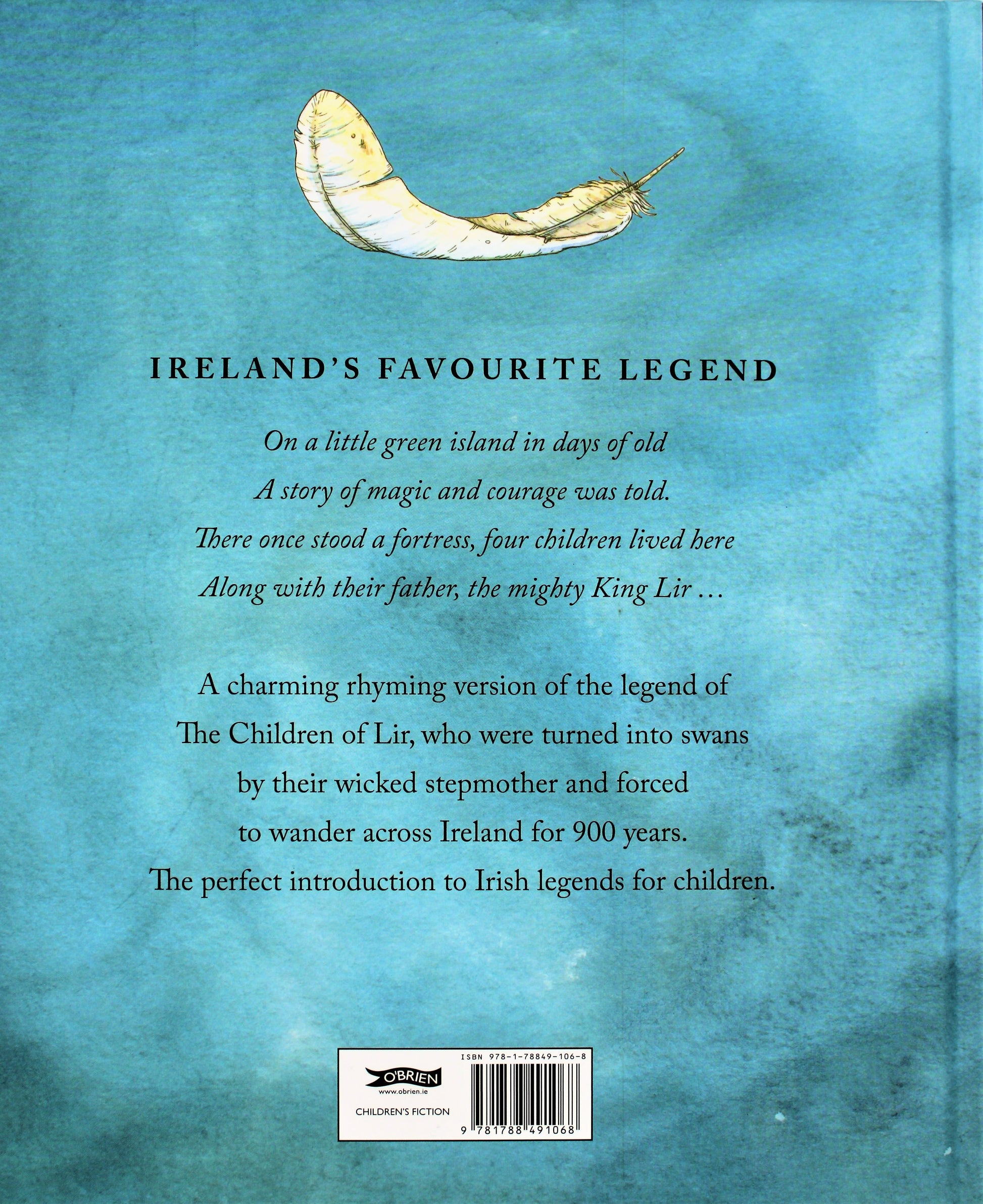 Back Cover of Children of Lir Picture Book
