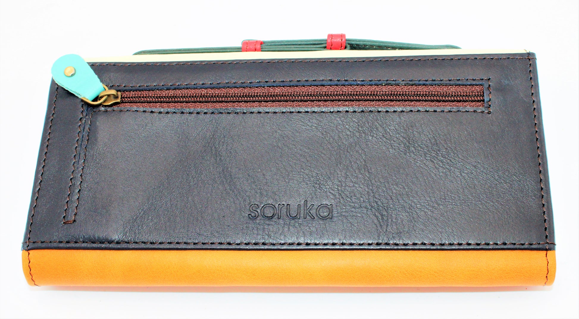 Soruka Smart Plain Leather Wallet Back View