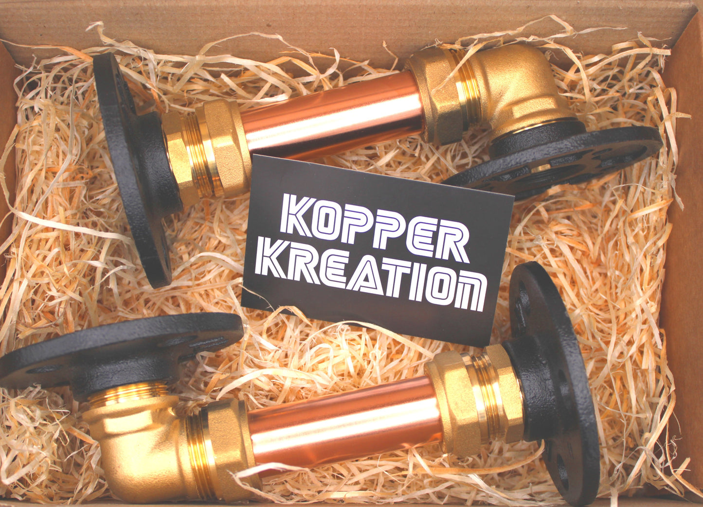 Kopper Kreation Industrial Bookend Holders in Presentation Box