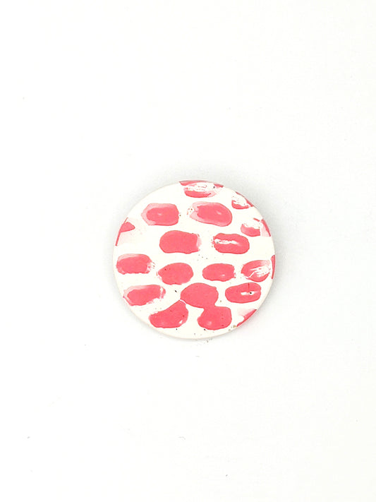 Hey Bulldog Designs Colour Pop Brooch in Pink and White
