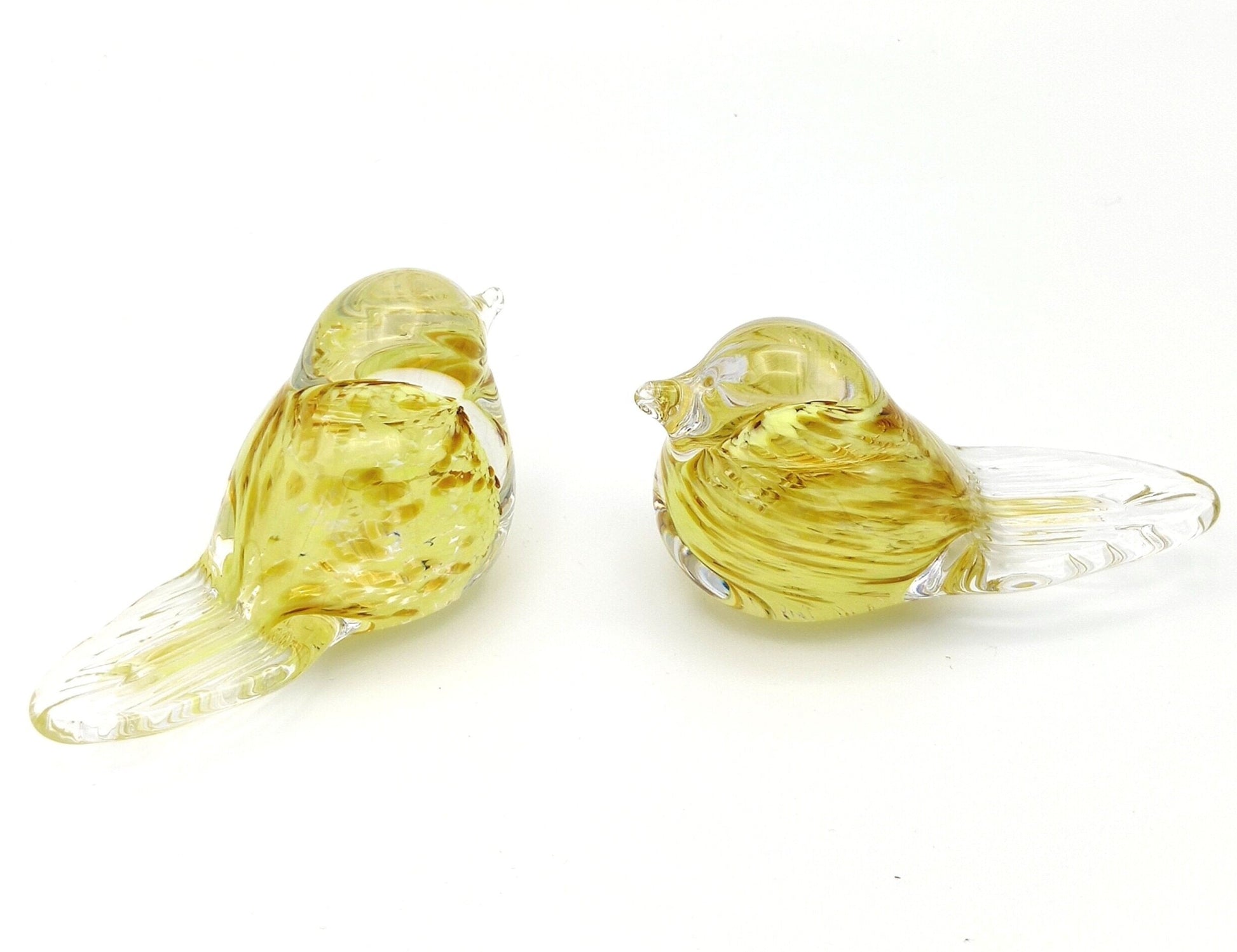 Pair of Speckled Love Birds by The Irish Handmade Glass Company