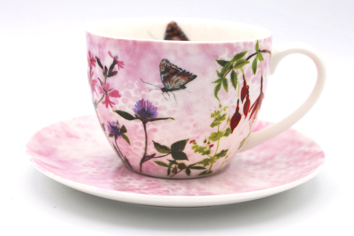 Annabel Langrish Cappuccino Cup and Saucer Set in Pink