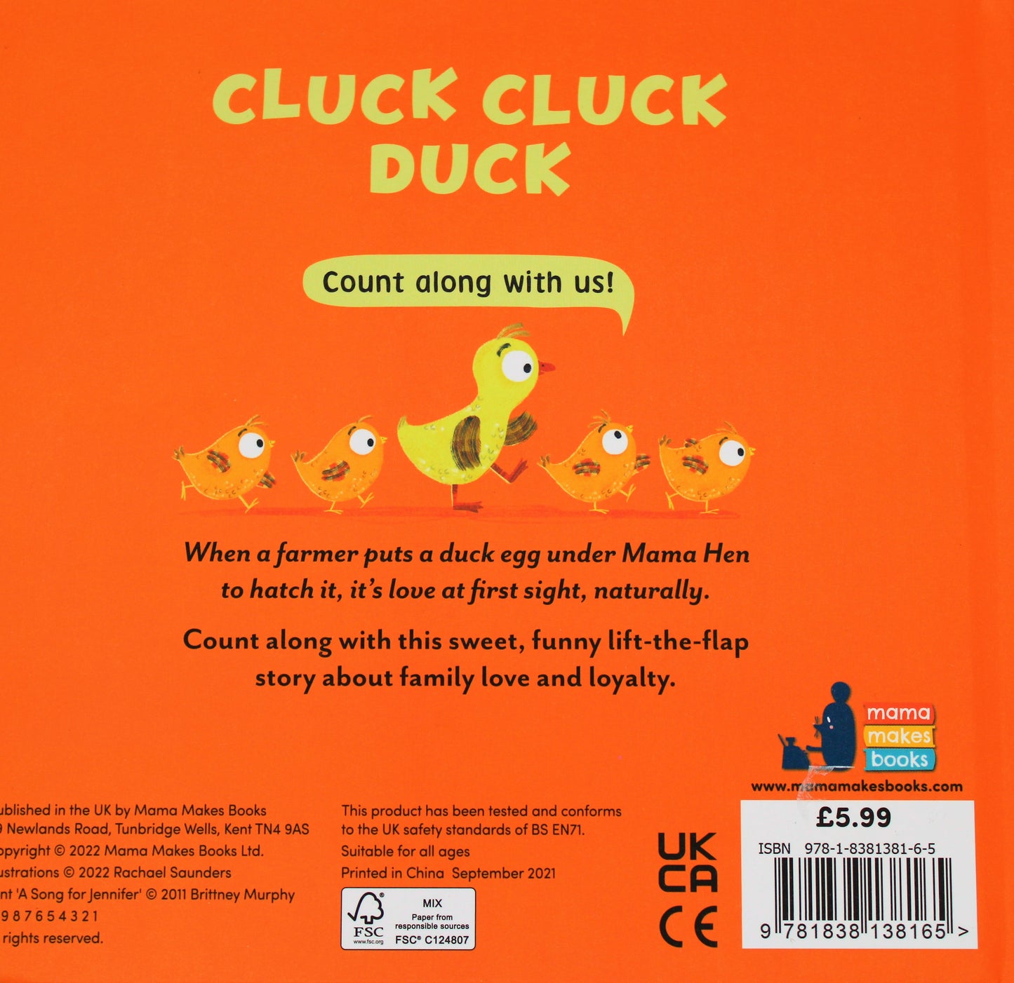 Cluck Cluck Duck Back Cover