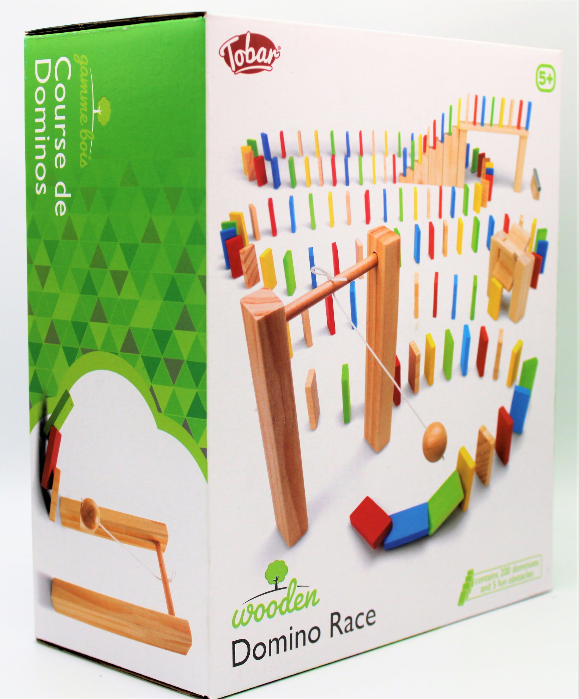Wooden Domino Race Side View