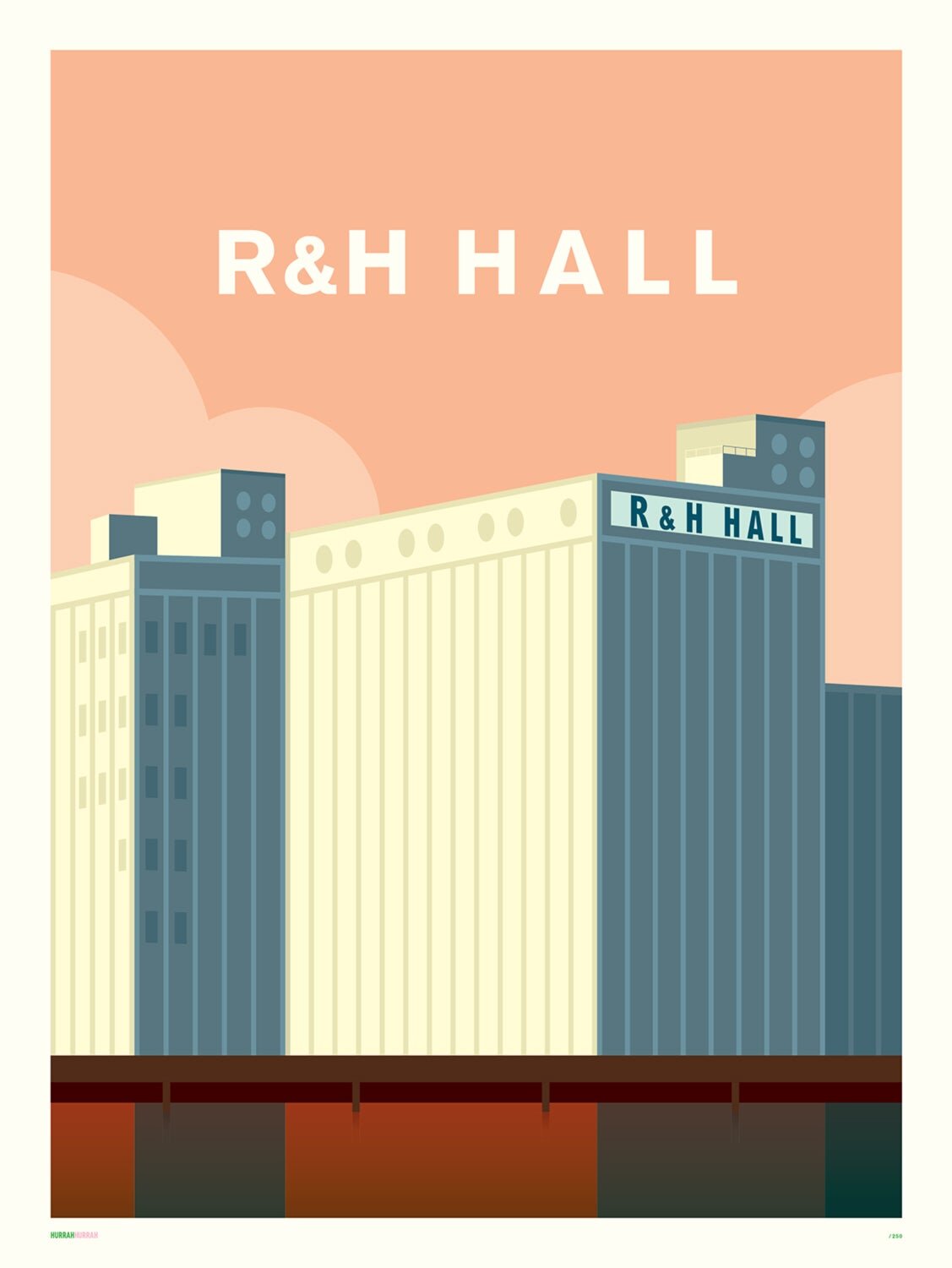 R & H Hall Wall Print by Hurrah Hurrah