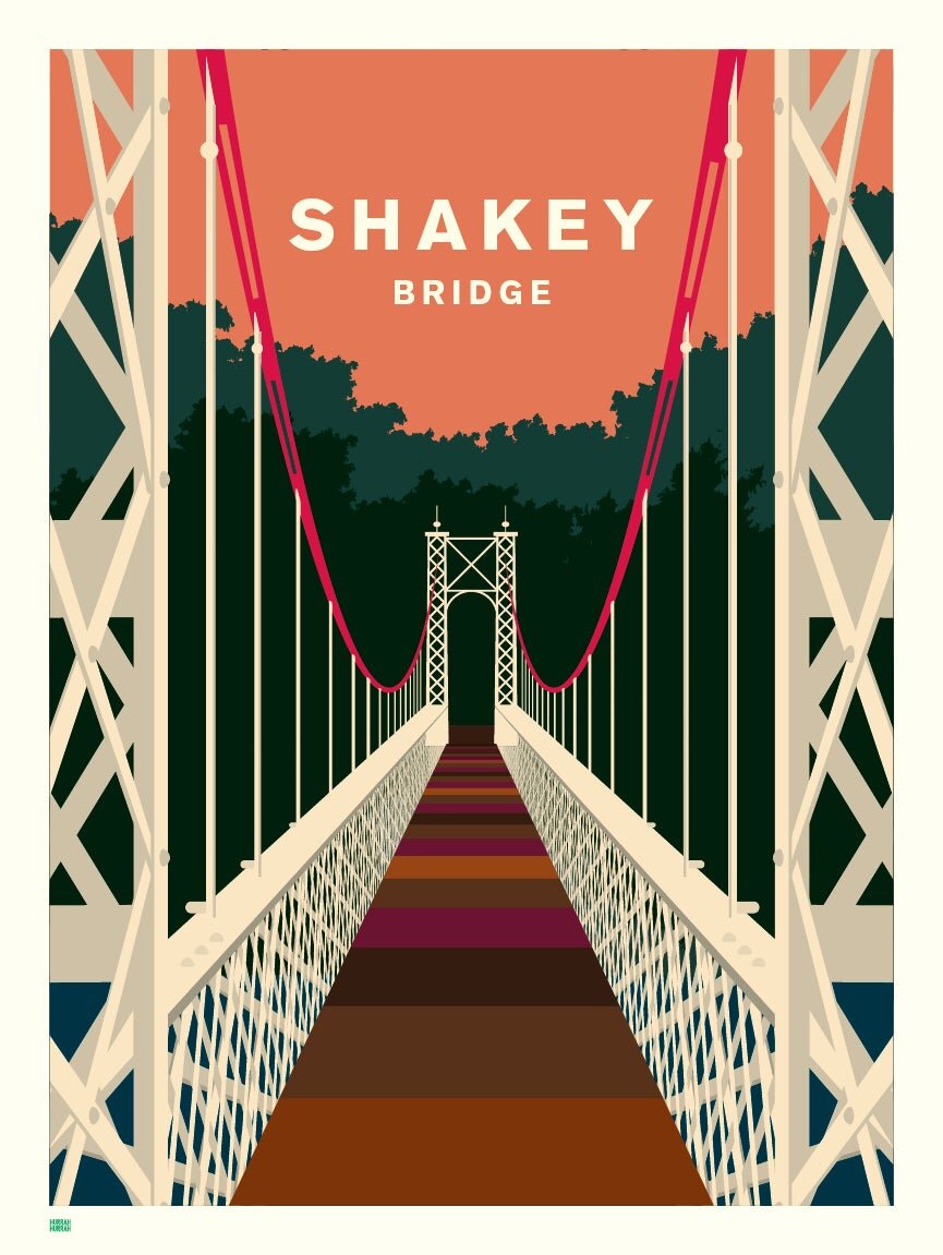 The Shakey Bridge Wall Print by Hurrah Hurrah
