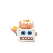 Ceramic Robot Egg Cup with Egg